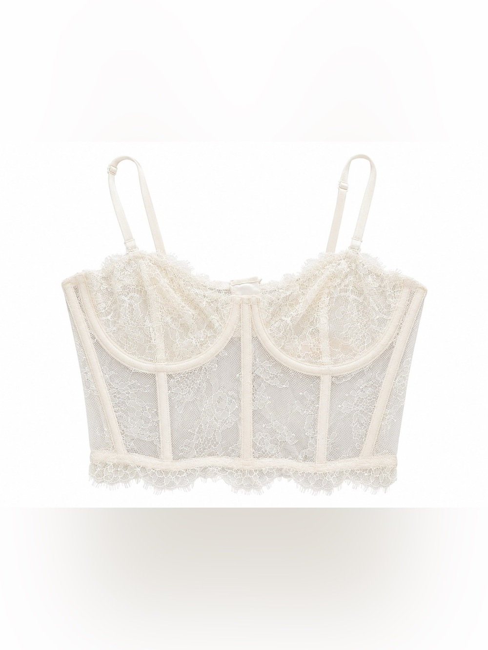 Victoria’s Secret white lace corset
